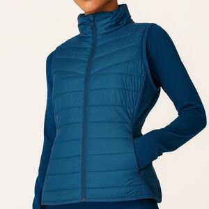 Sweaty Betty Activewear Accelerate Primaloft Puffer Running Gilet Vest Blue US 6